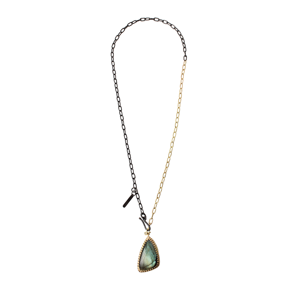 BOAZ KASHI-Extreme Labradorite Necklace-YELLOW GOLD