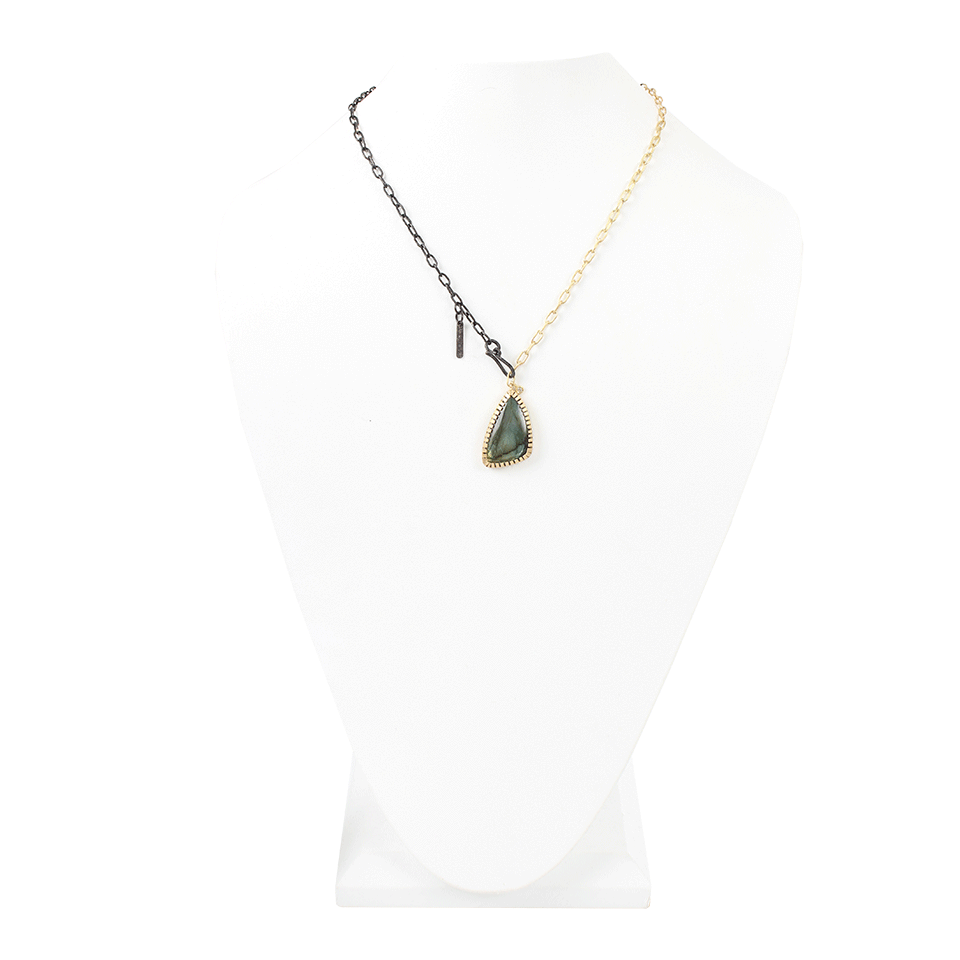 BOAZ KASHI-Extreme Labradorite Necklace-YELLOW GOLD