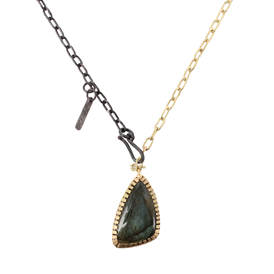 BOAZ KASHI-Extreme Labradorite Necklace-YELLOW GOLD
