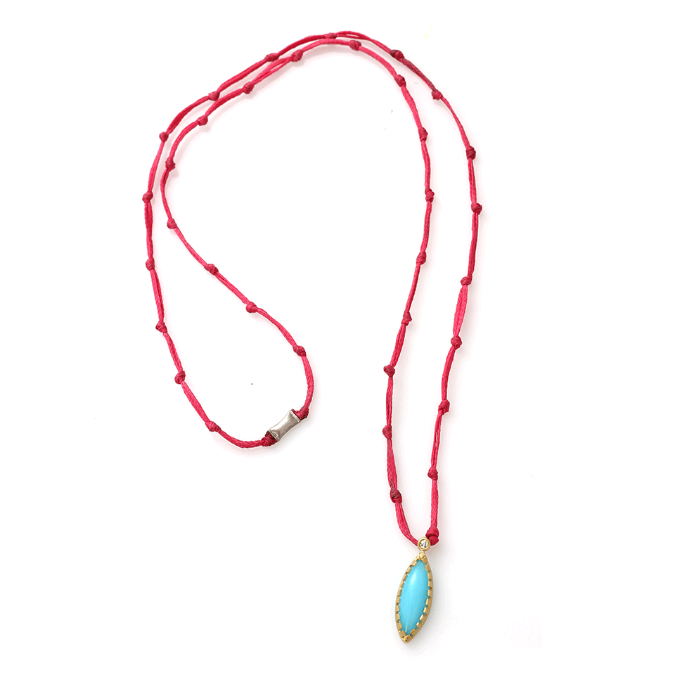 BOAZ KASHI-Kiyojo Turquoise Necklace-YELLOW GOLD