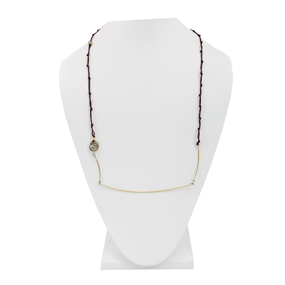 BOAZ KASHI-Turquoise Sapphire Kiyojo Necklace-YELLOW GOLD