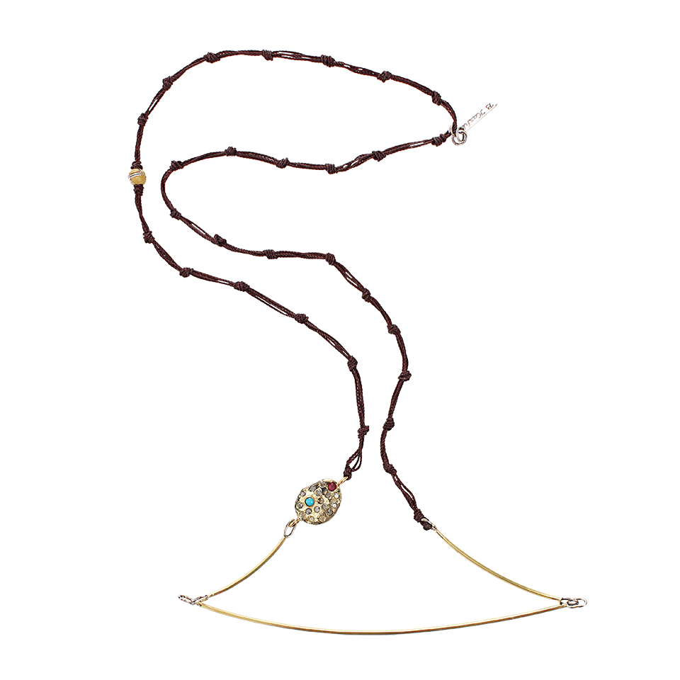 BOAZ KASHI-Turquoise Sapphire Kiyojo Necklace-YELLOW GOLD