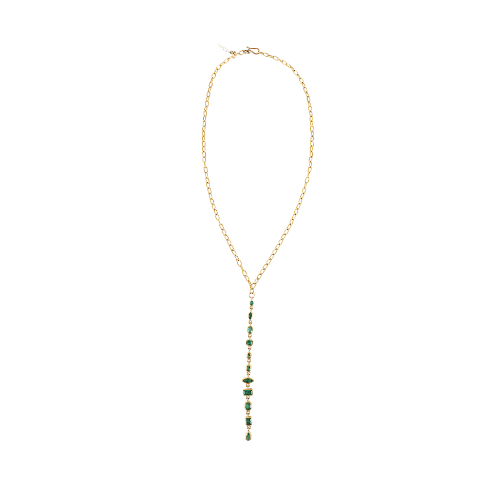 BOAZ KASHI-Pure 24 Collection Emerald Necklace-YLLW GLD