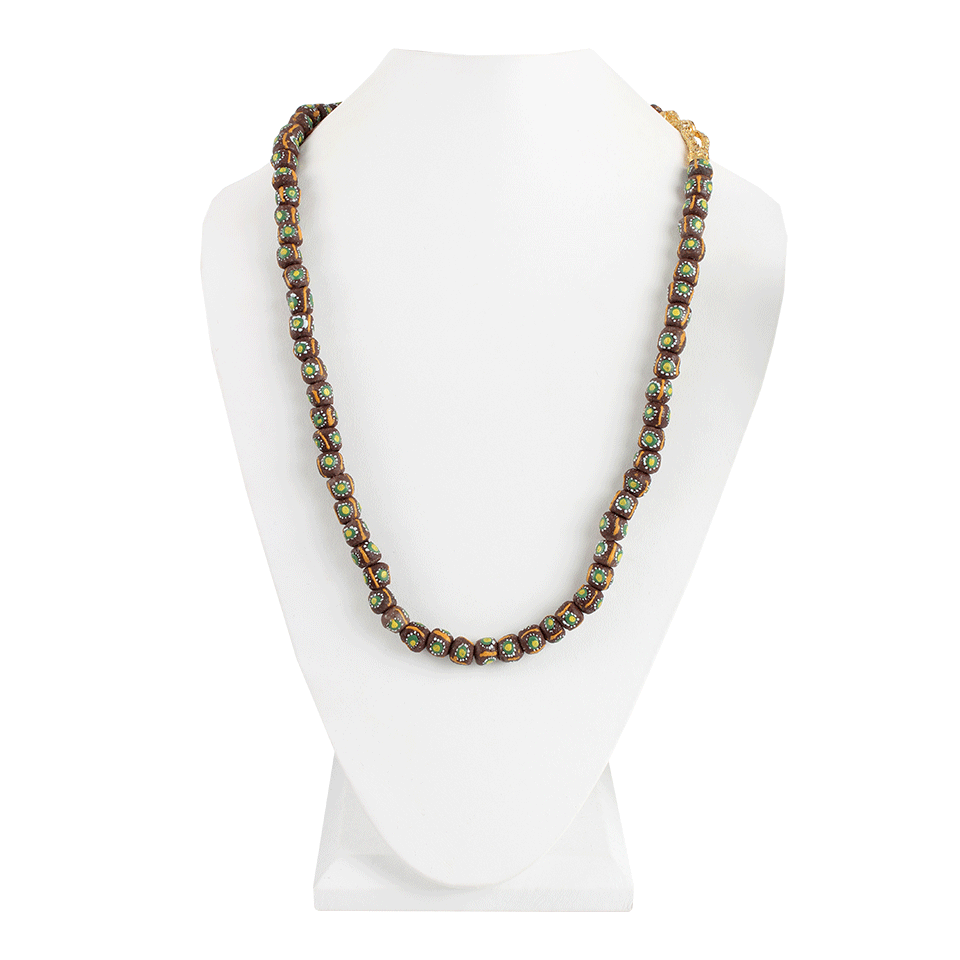 BOAZ KASHI-Ceramic Bead Necklace-YLW GOLD