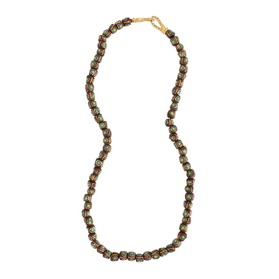 BOAZ KASHI-Ceramic Bead Necklace-YLW GOLD