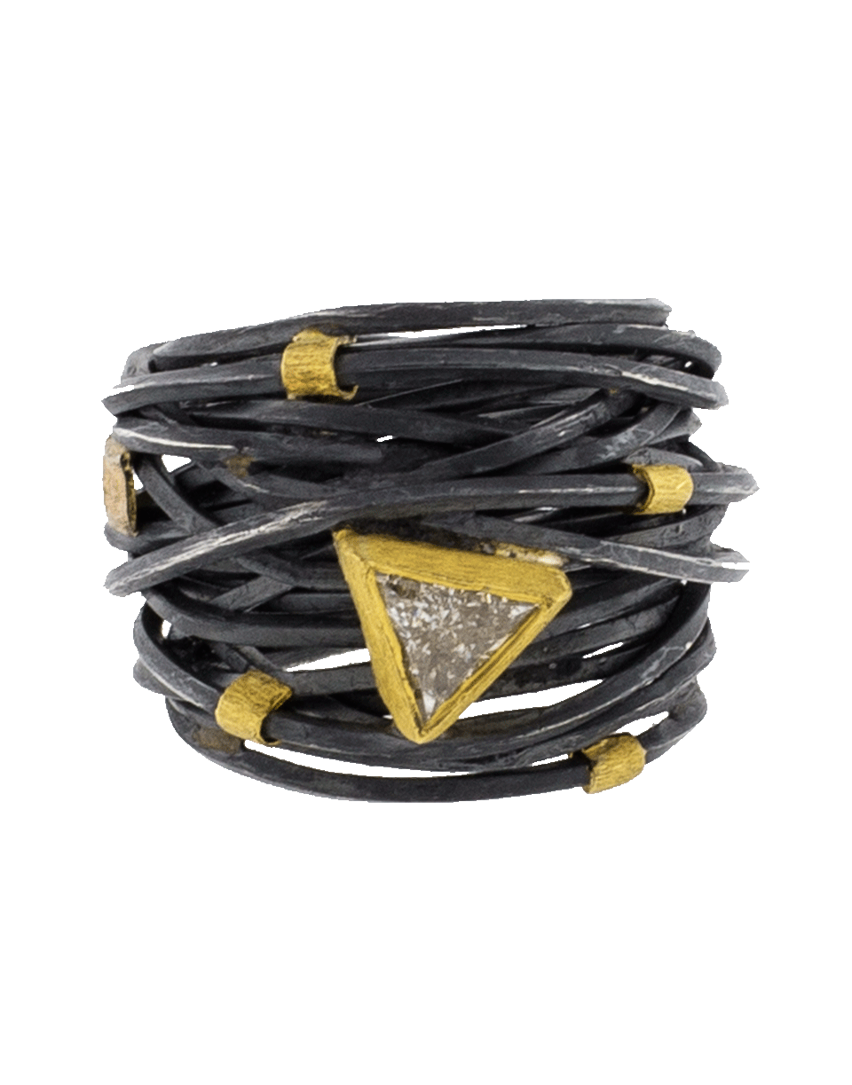 BOAZ KASHI-Diamond Wire Wrap Ring-SILVER
