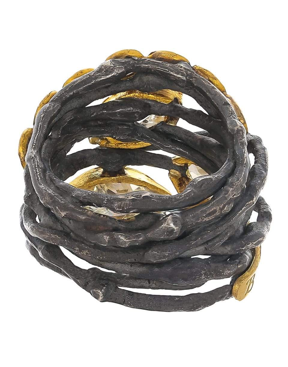 BOAZ KASHI-Ten Diamond Silver Ring-SILVER