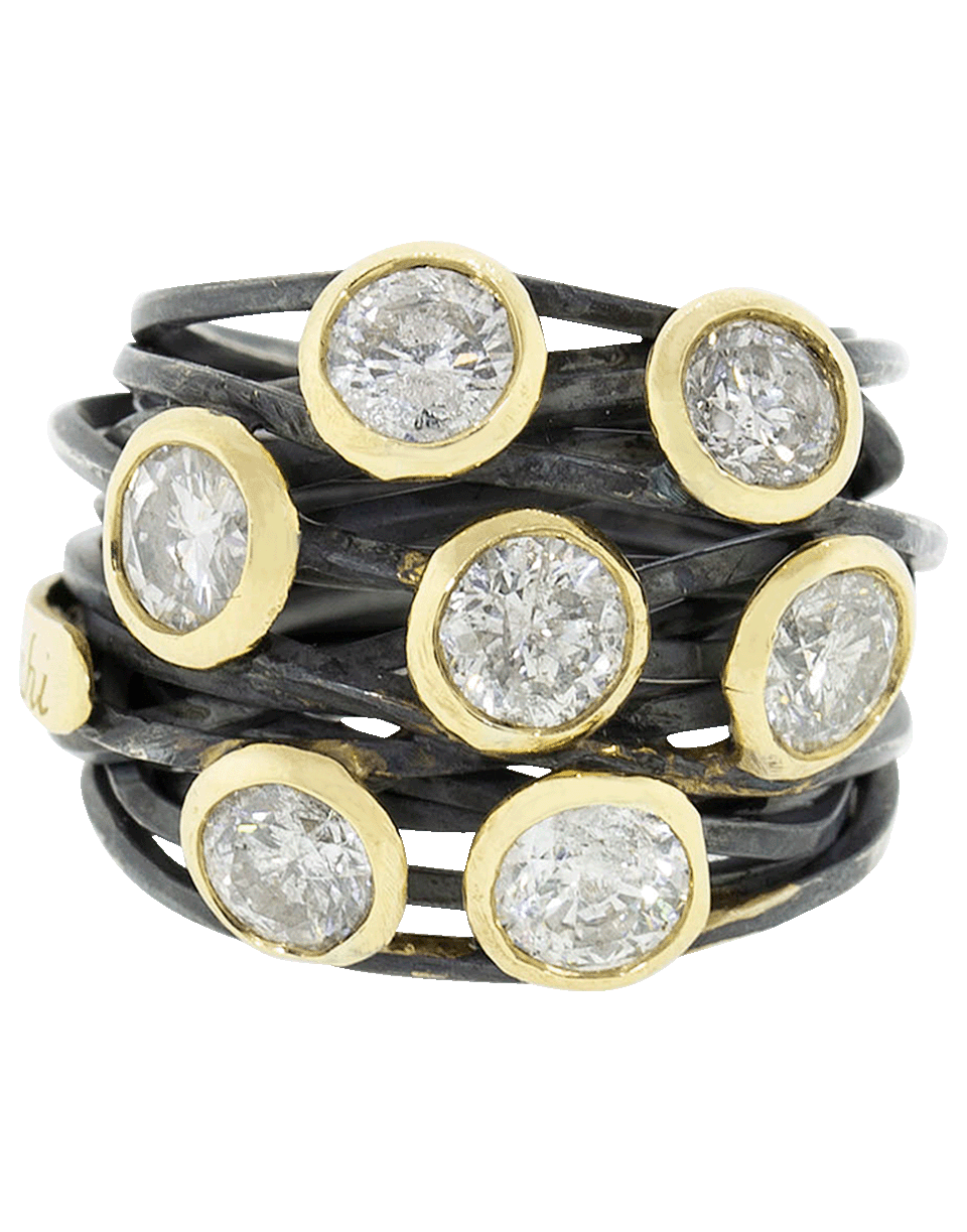 BOAZ KASHI-Diamond Wrap Ring-SILVER