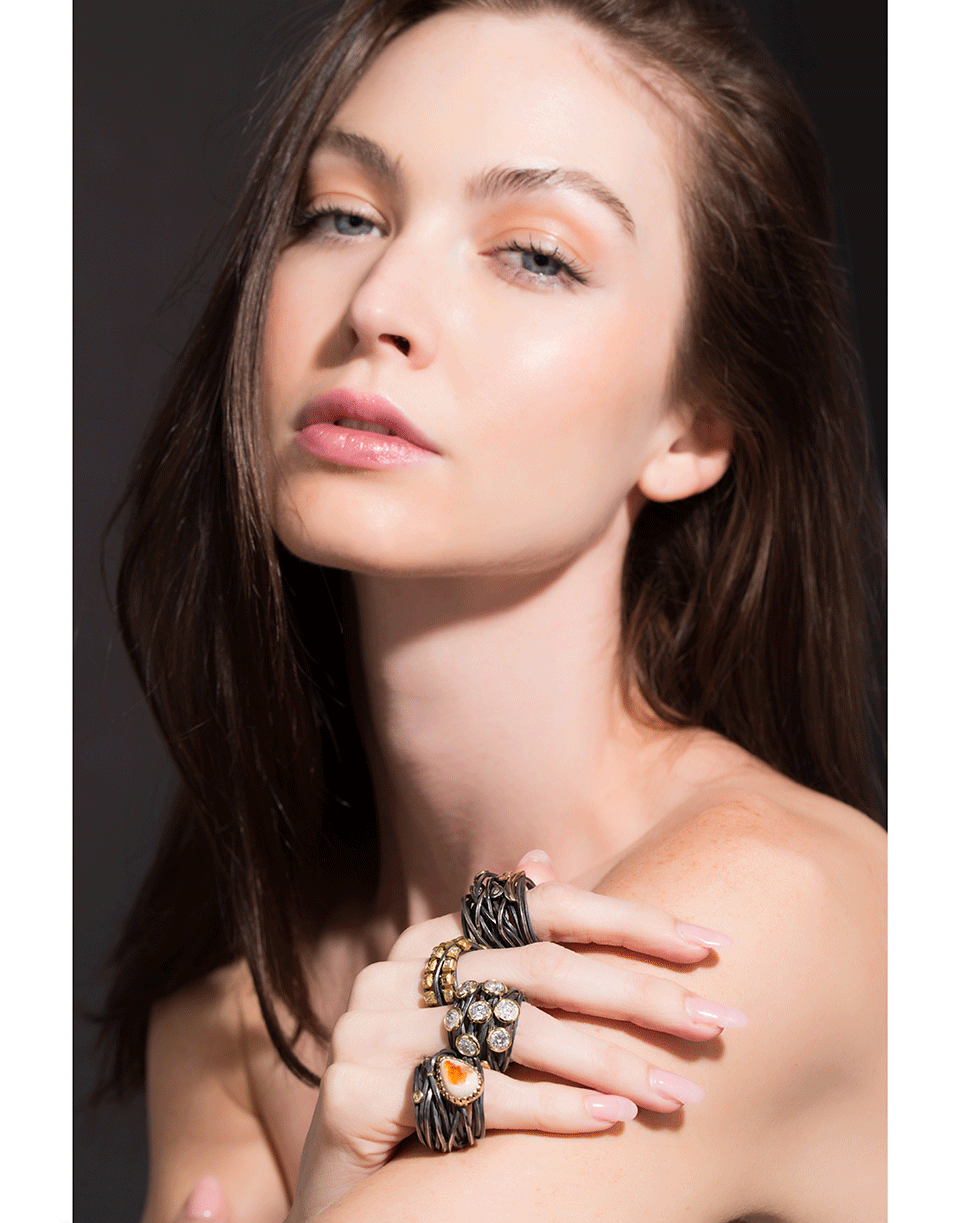 BOAZ KASHI-Diamond Wrap Ring-SILVER