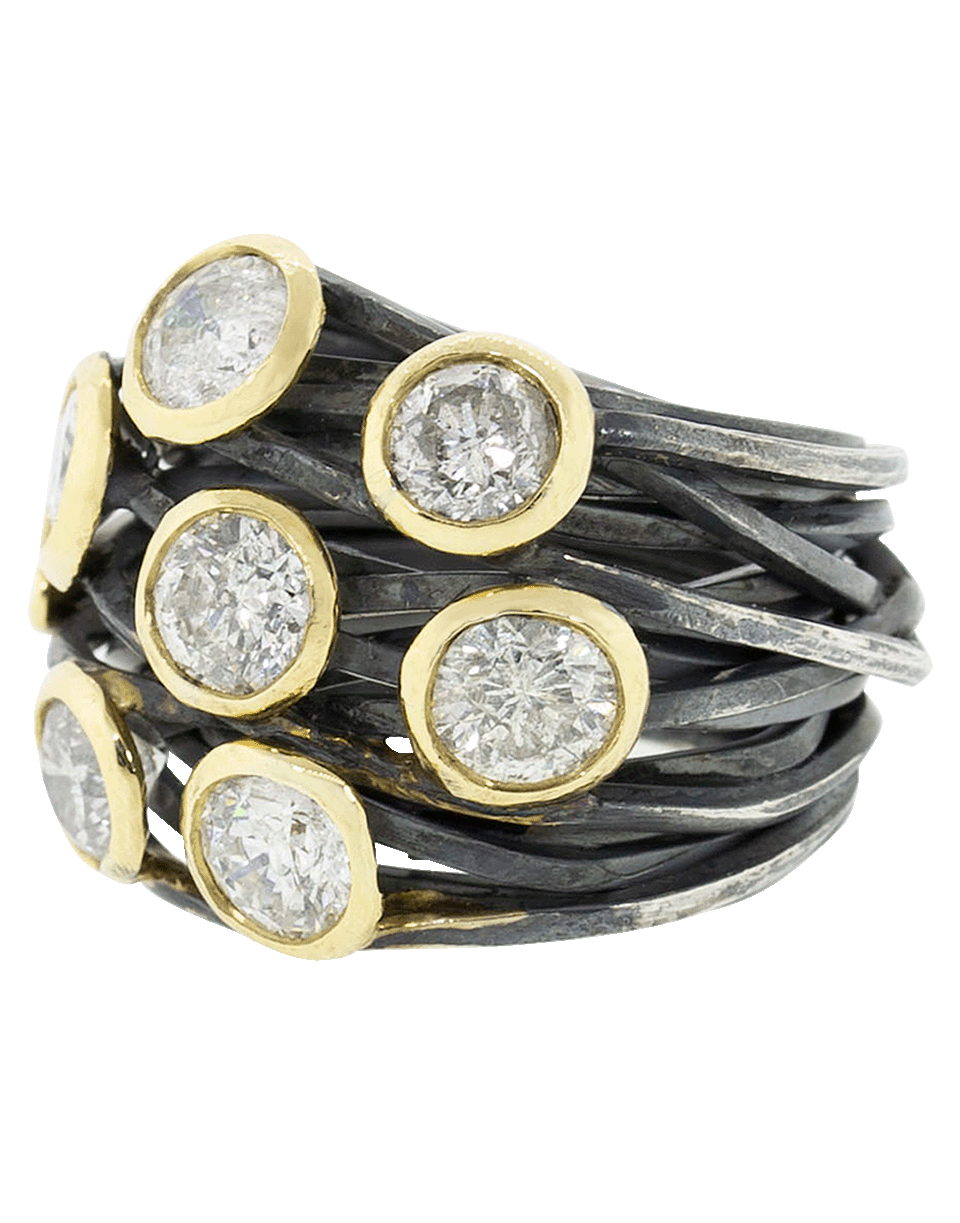 BOAZ KASHI-Diamond Wrap Ring-SILVER