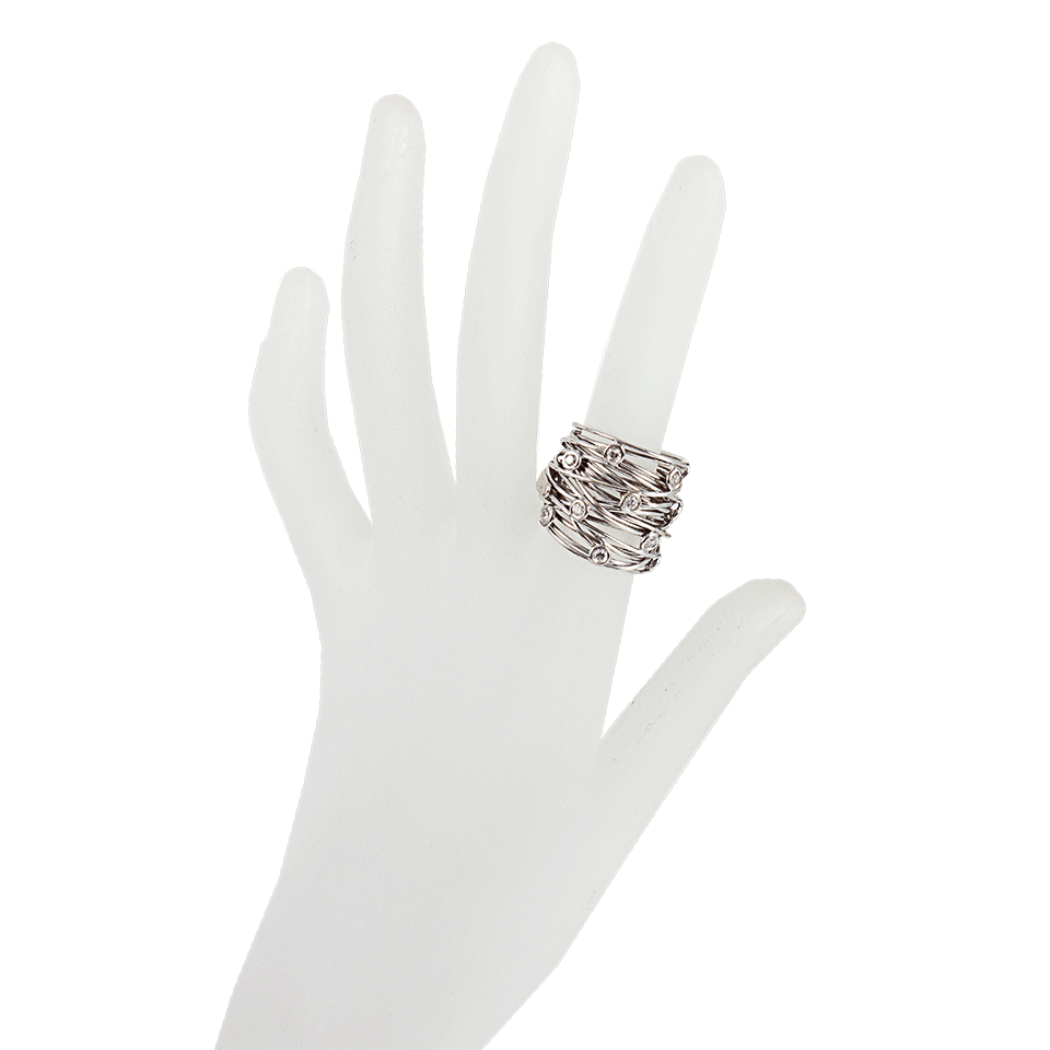 BOAZ KASHI-Diamond Wire Ring-WHITE GOLD