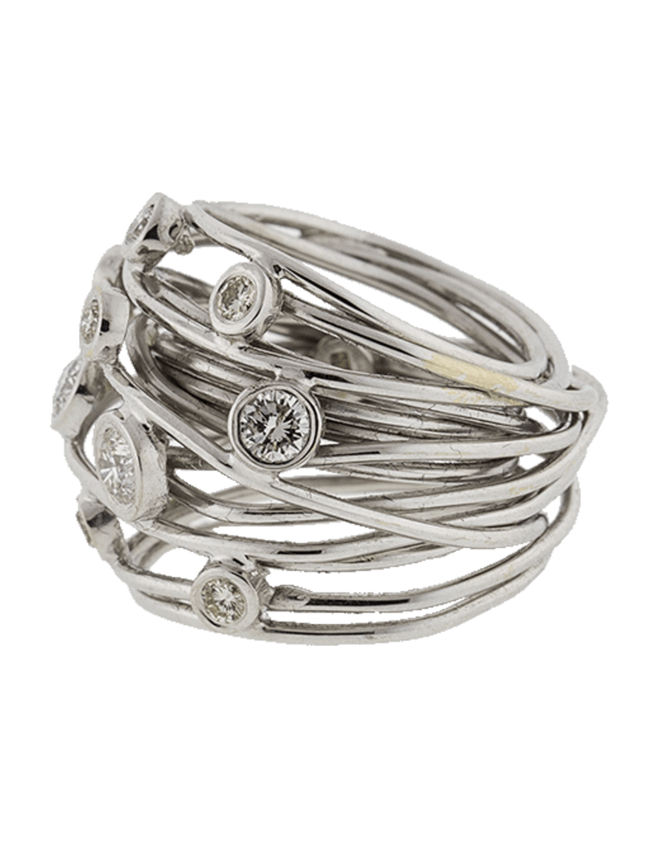 BOAZ KASHI-Diamond Wire Wrap Ring-WHITE GOLD