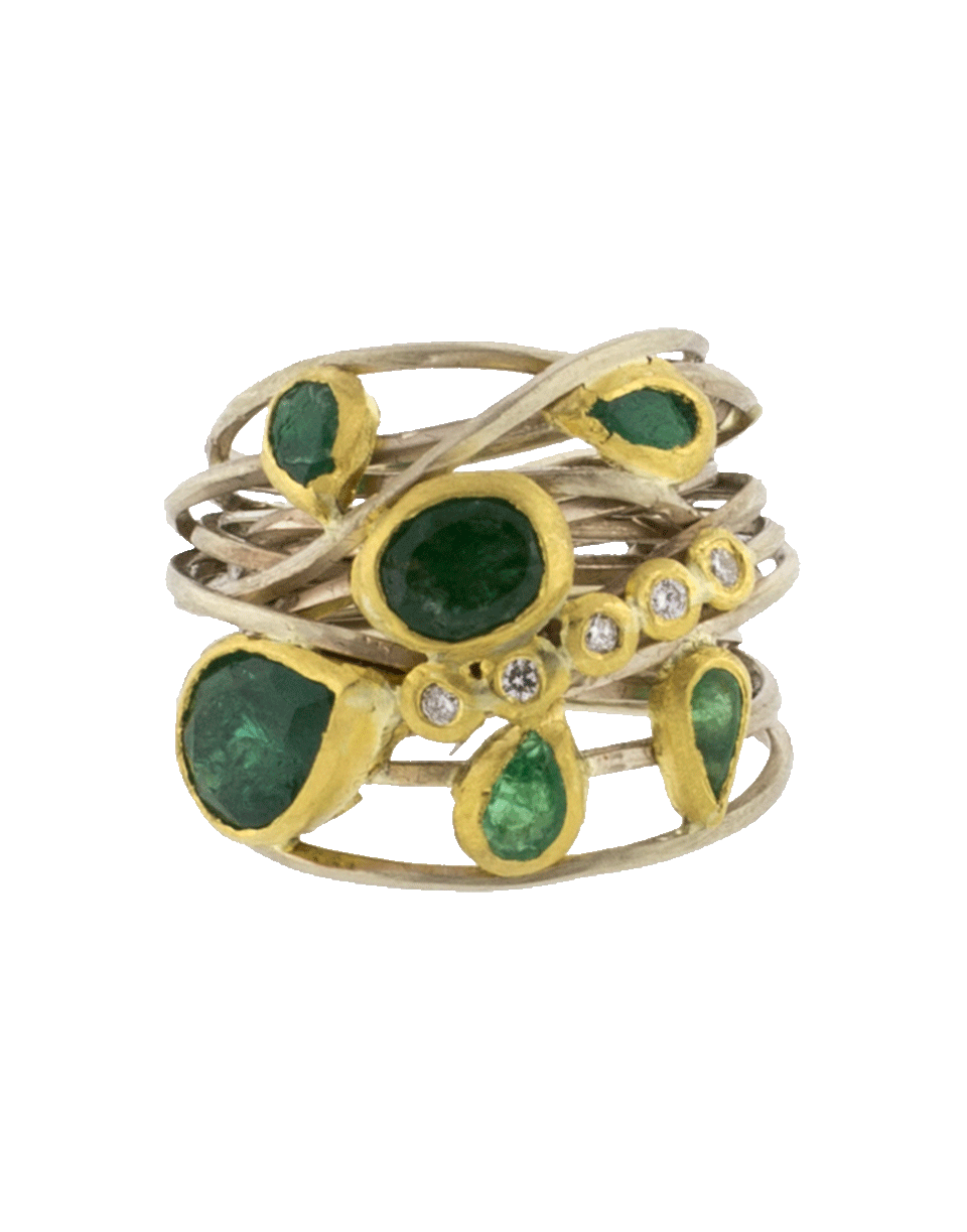BOAZ KASHI-Diamond Wire Wrap Ring-WHITE GOLD