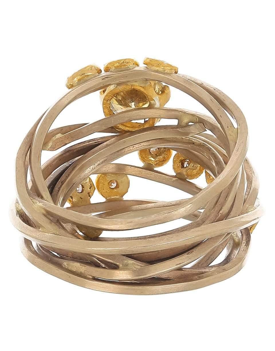 BOAZ KASHI-White & Yellow Gold Diamond Ring-WHITE GOLD
