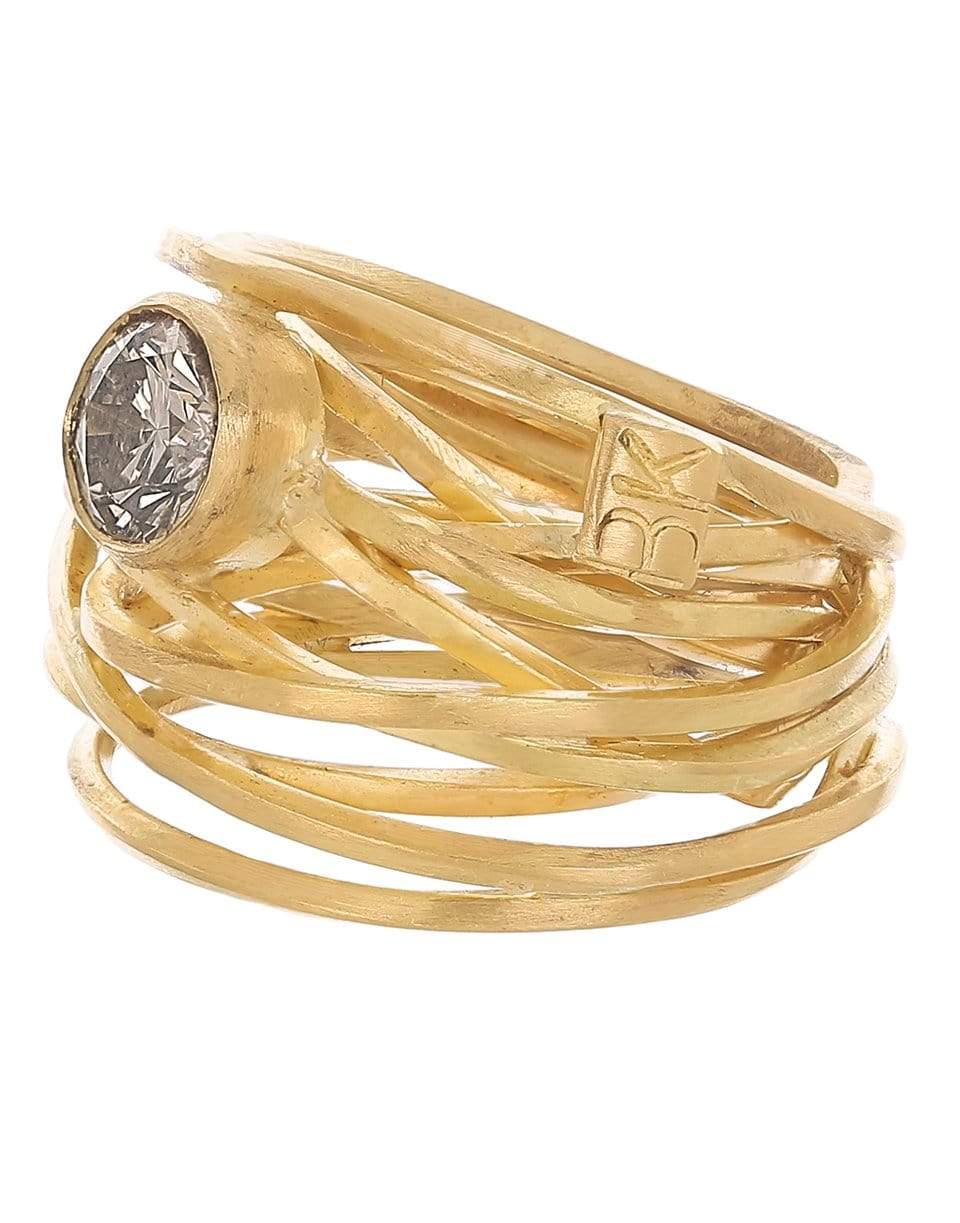 BOAZ KASHI-Diamond Wrap Ring-YELLOW GOLD