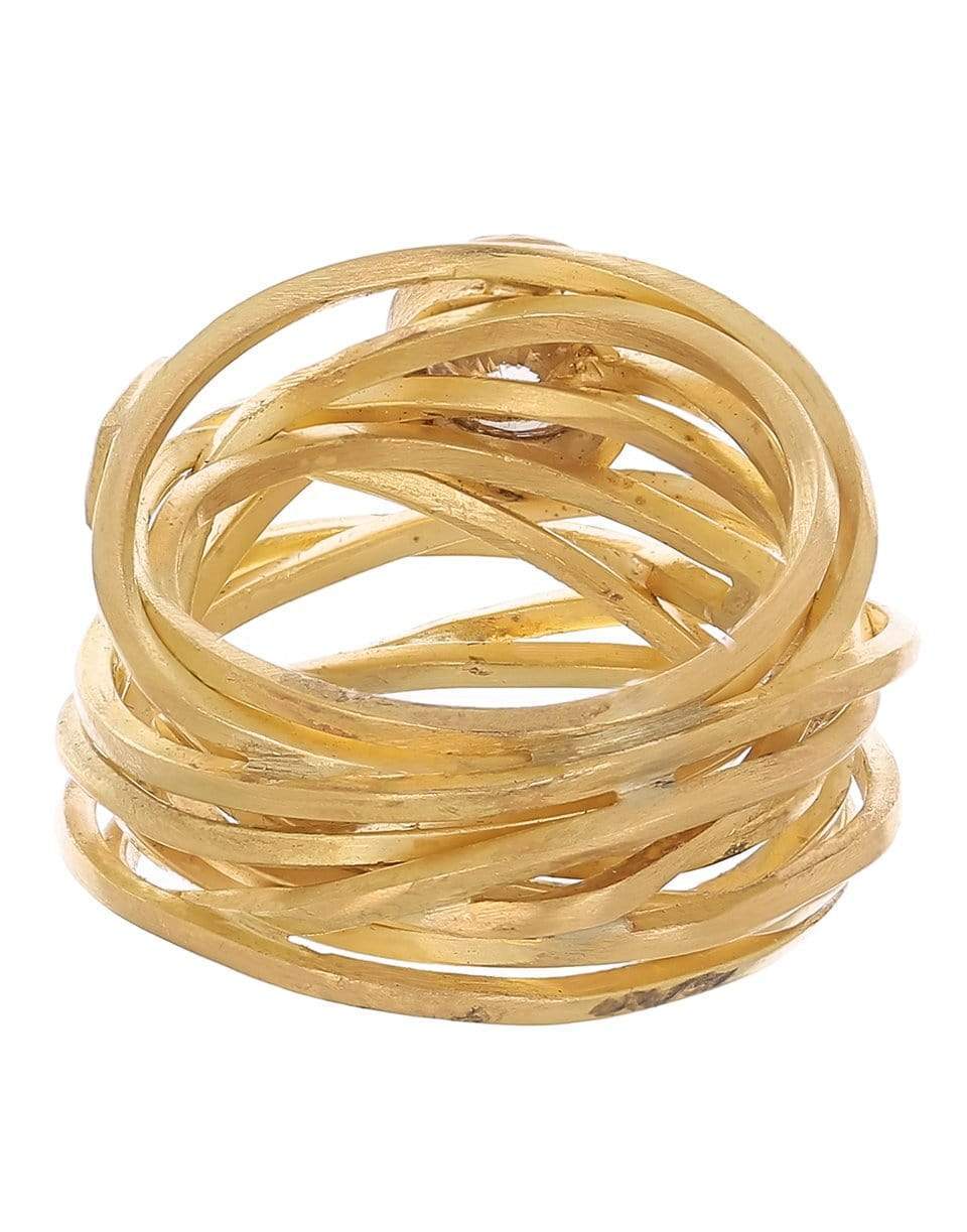 BOAZ KASHI-Diamond Wrap Ring-YELLOW GOLD