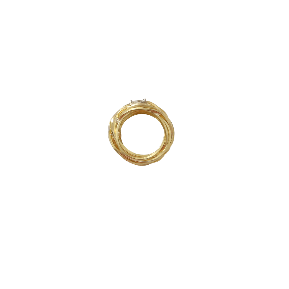 BOAZ KASHI-Diamond Wire Wrap Ring-YELLOW GOLD