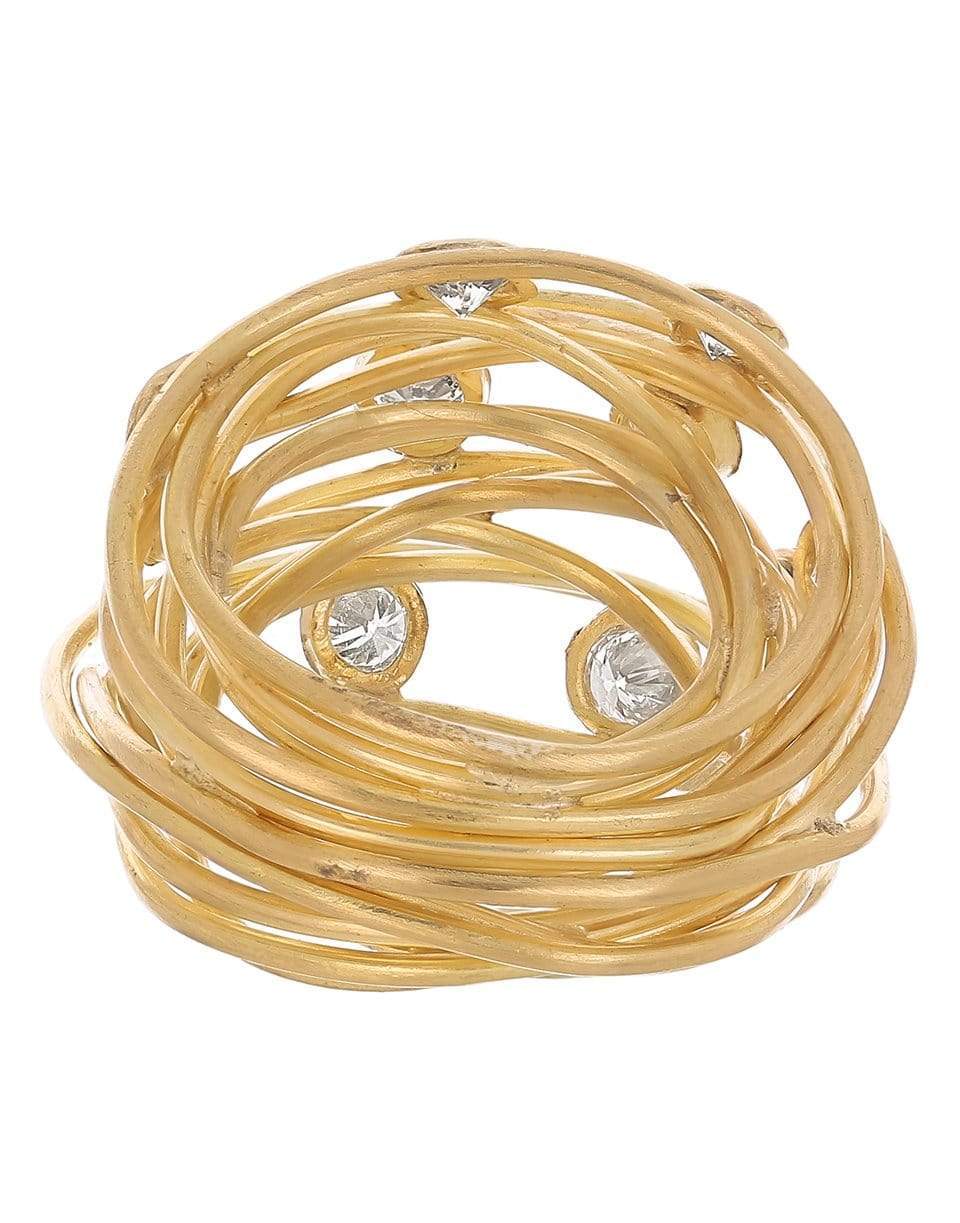 BOAZ KASHI-Multi Diamond Wrap Ring-YELLOW GOLD