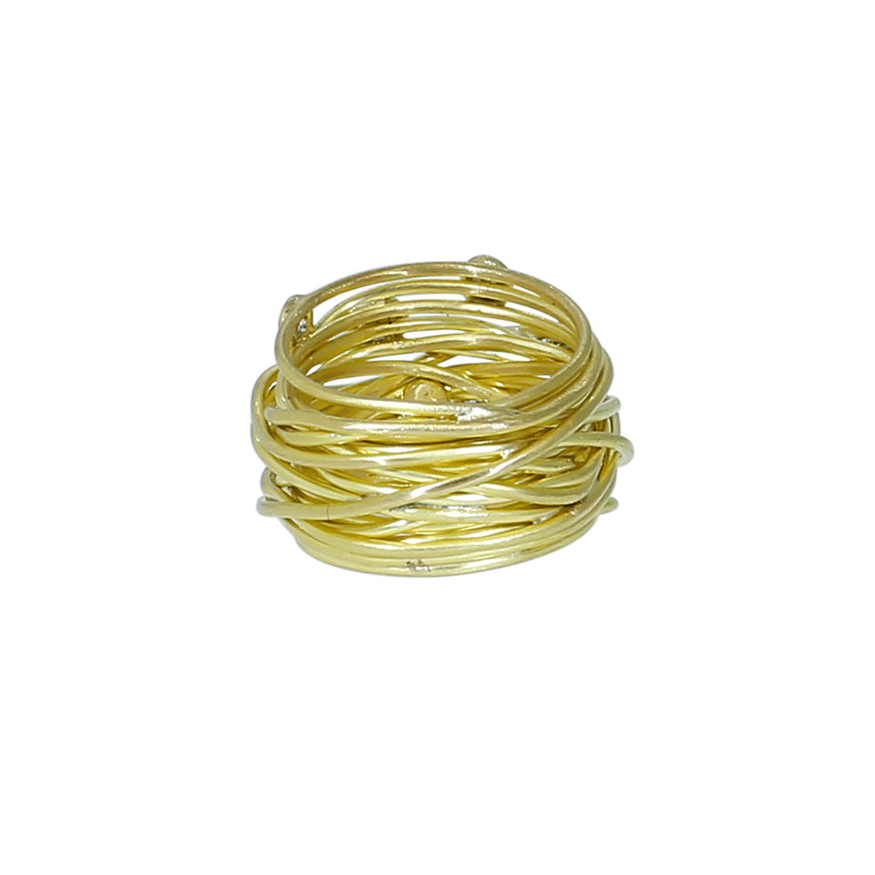 BOAZ KASHI-Diamond Wire Wrap Ring-YELLOW GOLD