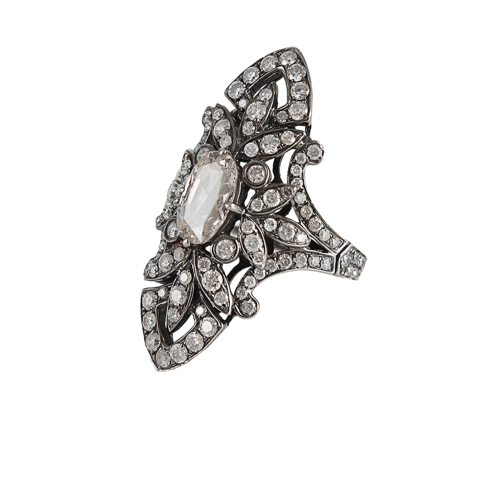 BOCHIC-White Pave White Diamond Ring-WHT GOLD