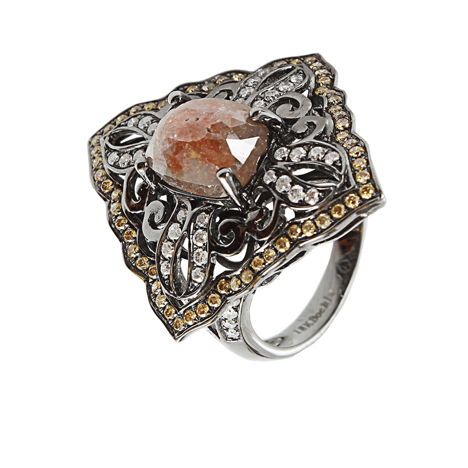 BOCHIC-Yellow Diamond Ring-WHT GOLD