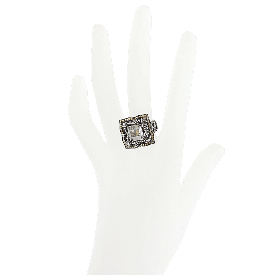 BOCHIC-Yellow Diamond Ring-WHT GOLD