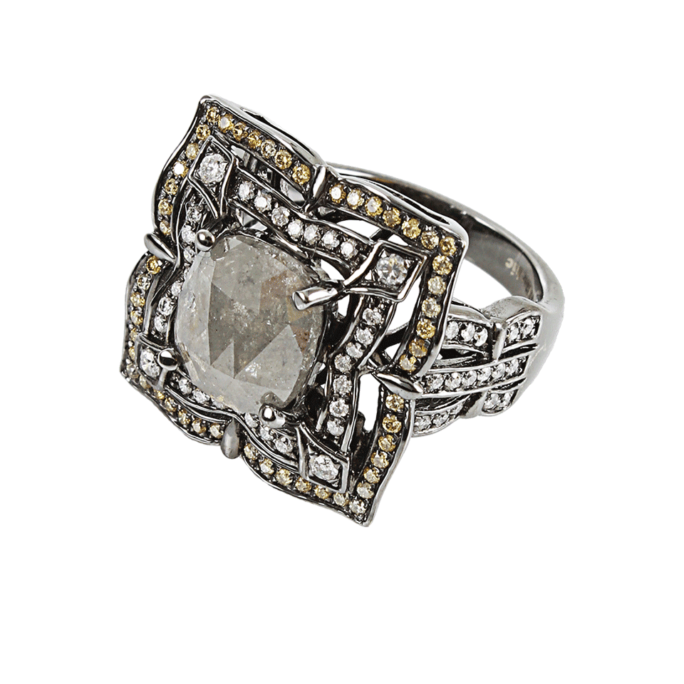 BOCHIC-Yellow Diamond Ring-WHT GOLD