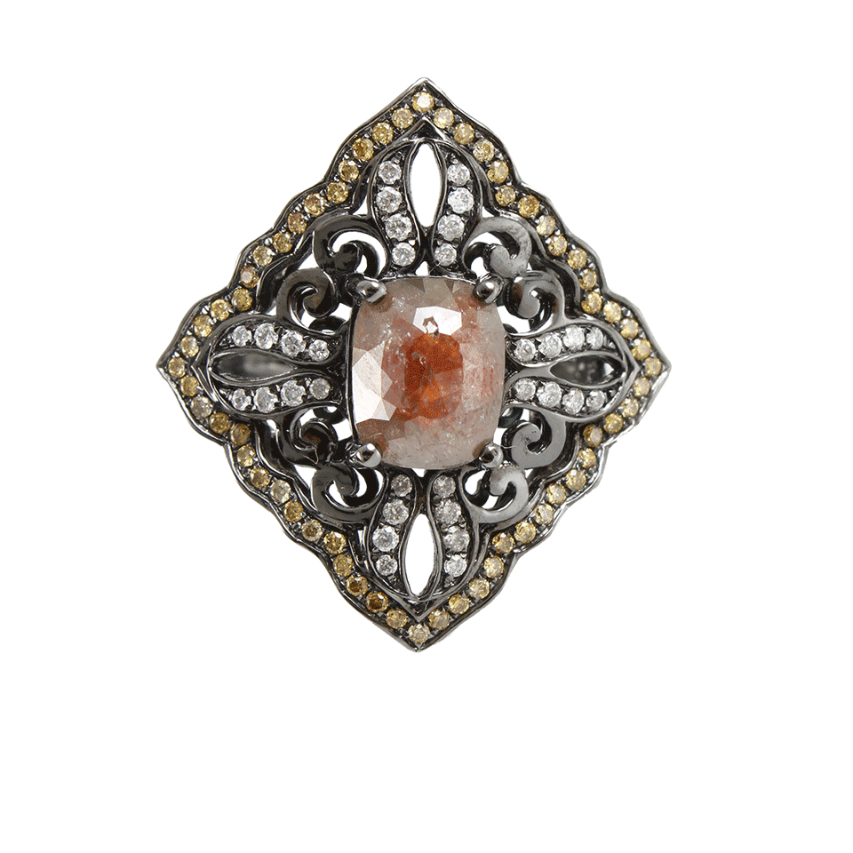BOCHIC-Yellow Diamond Ring-WHT GOLD