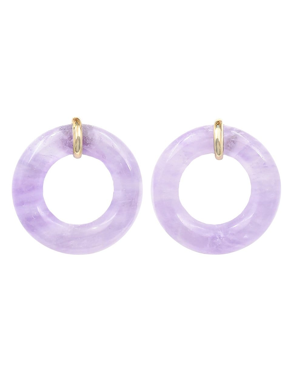 BONDEYE JEWELRY-Amethyst Jelly Munchkin Earrings-YELLOW GOLD