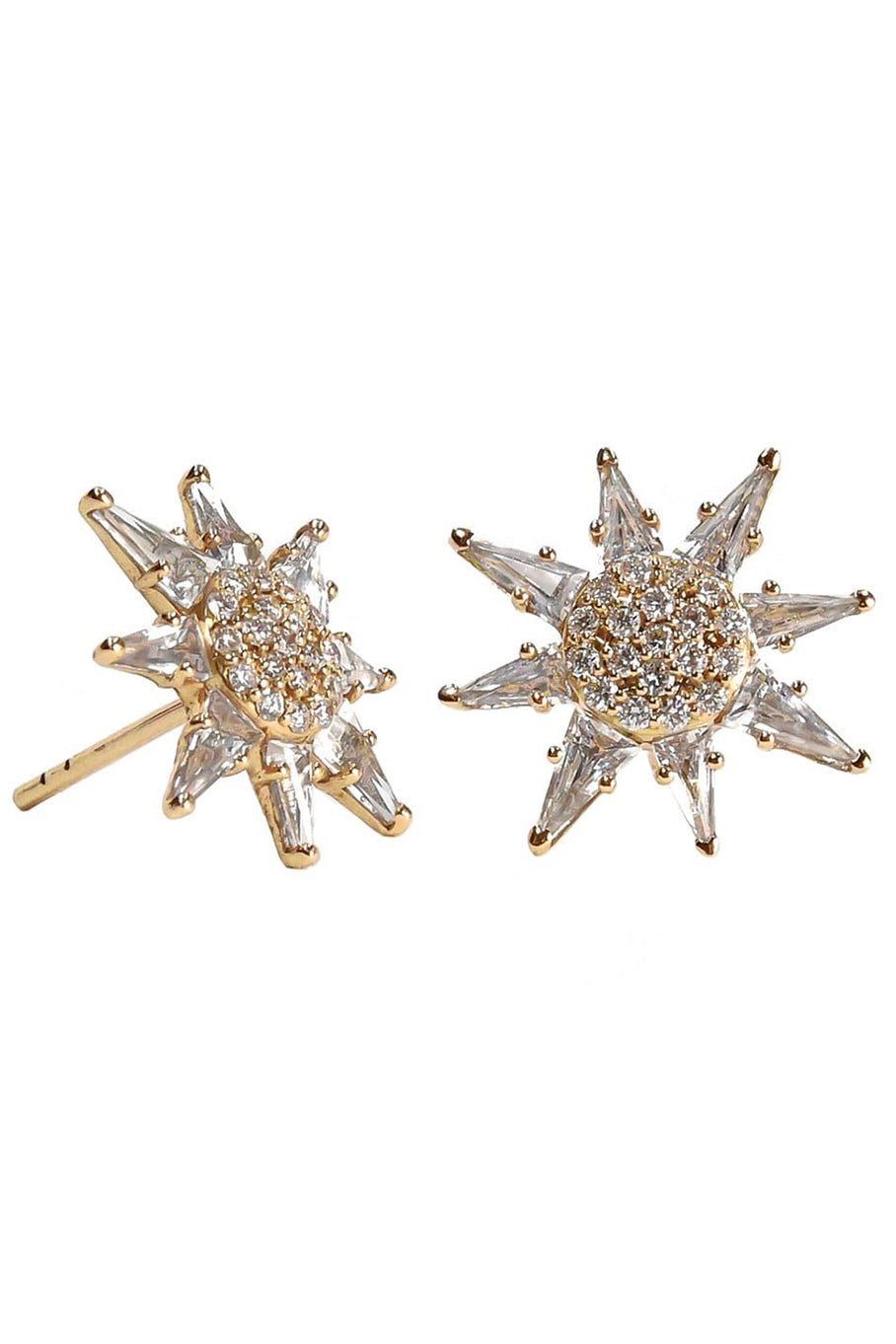 BONDEYE JEWELRY-Calypso White Topaz Earrings-YELLOW GOLD