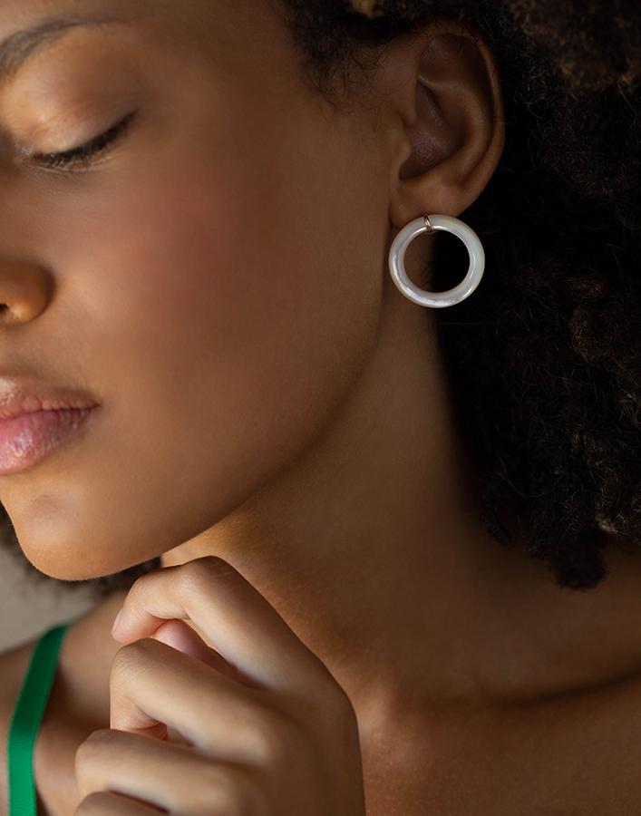 BONDEYE JEWELRY-Mother of Donuts Earrings-YELLOW GOLD