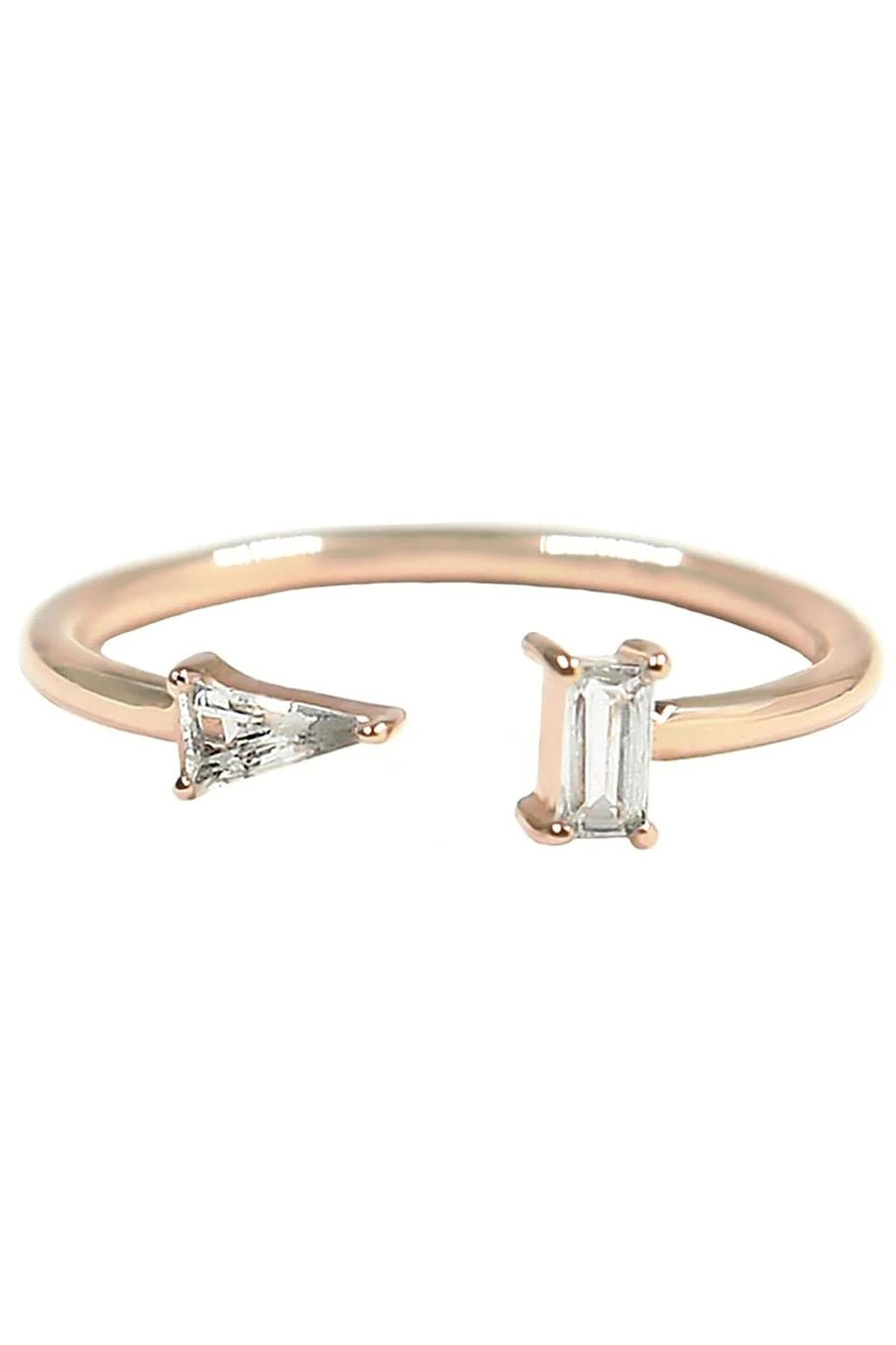 BONDEYE JEWELRY-Luna White Topaz Ring-ROSE GOLD