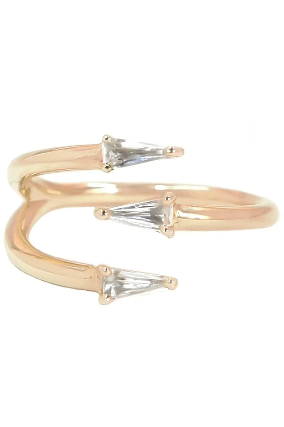 BONDEYE JEWELRY-Bia White Topaz Ring-ROSE GOLD