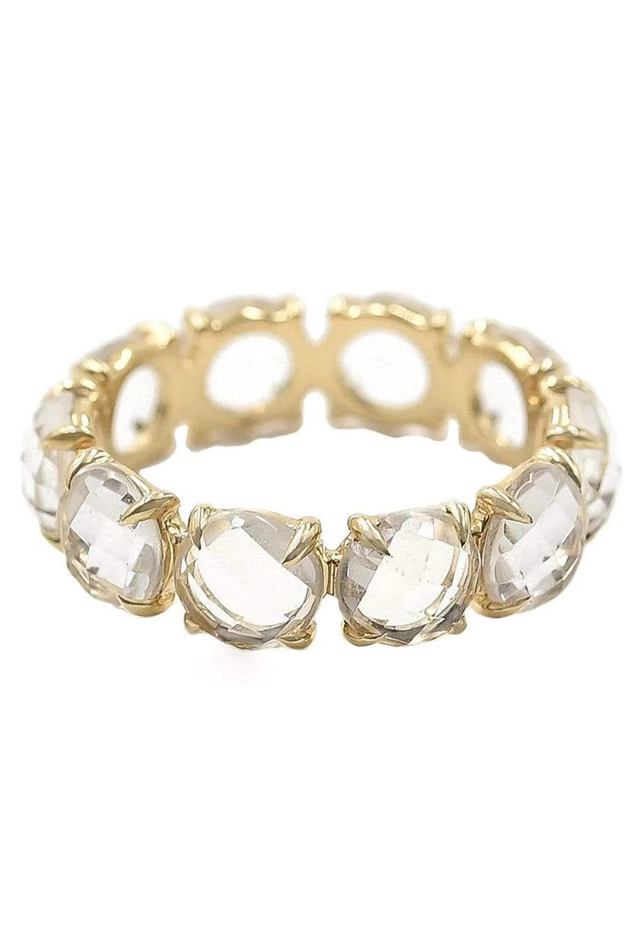 BONDEYE JEWELRY-Rock Crystal Eternity Band-YELLOW GOLD