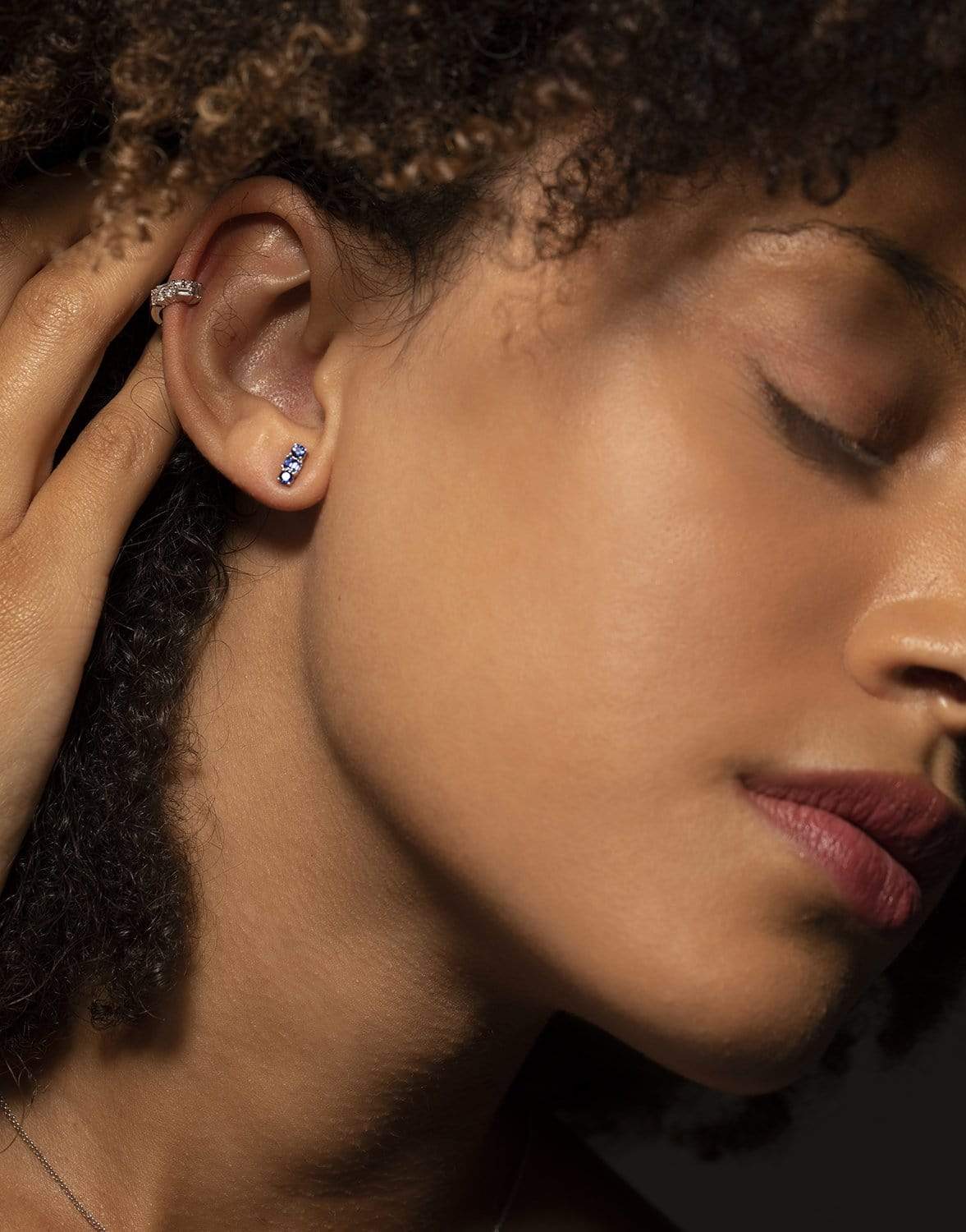 BORGIONI-Mixed Cut Diamond Earcuff-WHITE GOLD