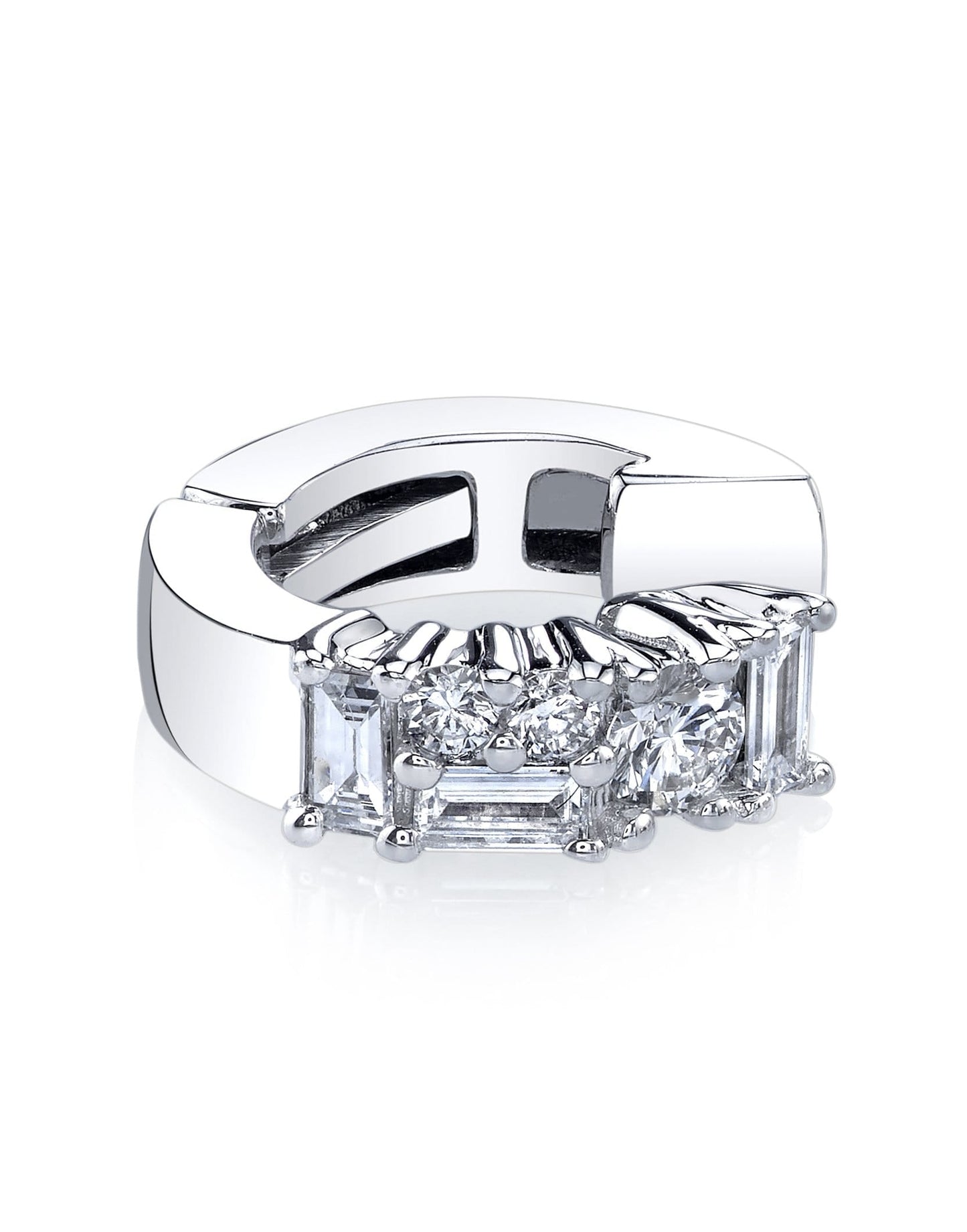 BORGIONI-Mixed Cut Diamond Earcuff-WHITE GOLD