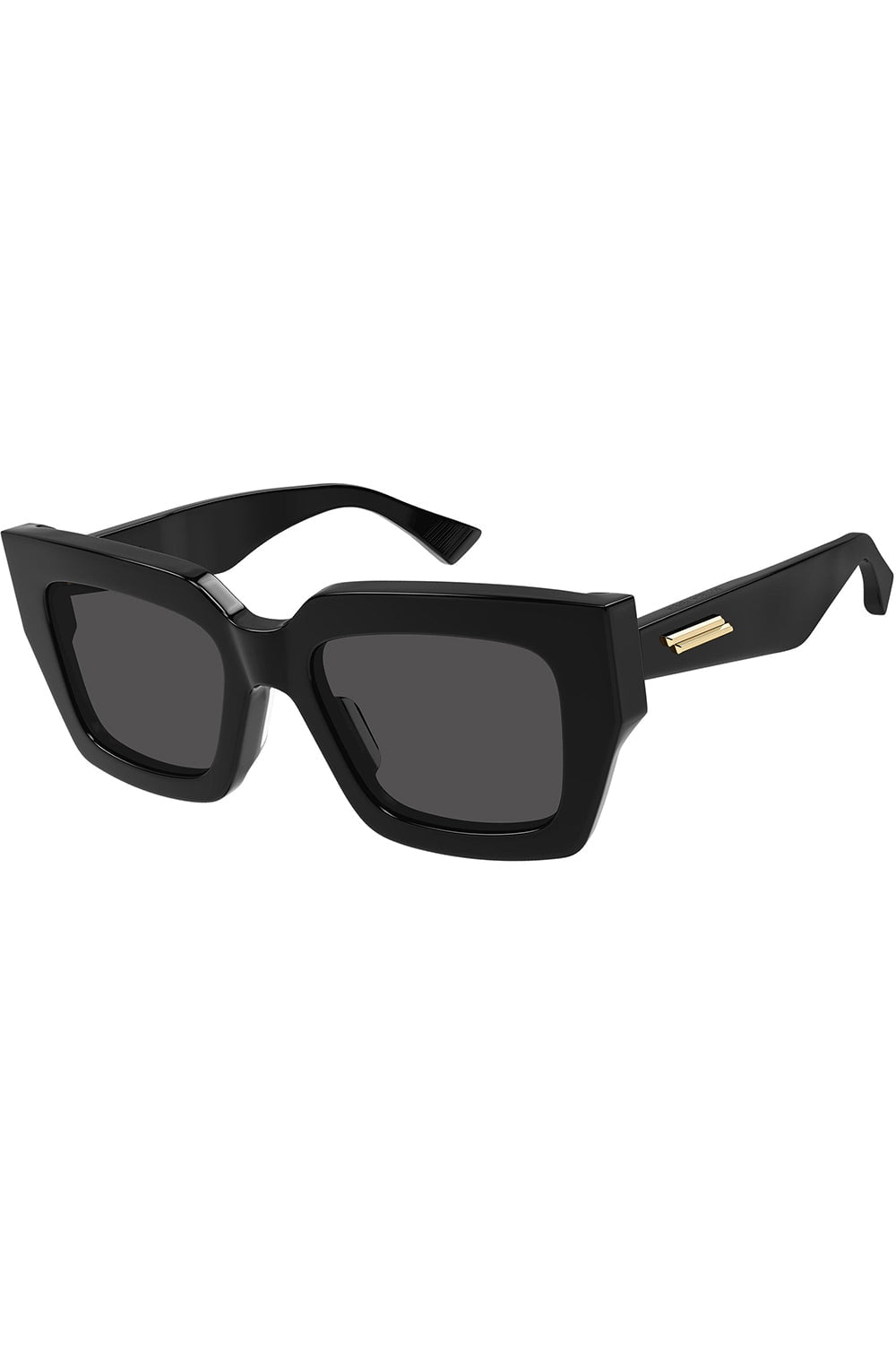 BOTTEGA VENETA-Rectangular Sunglasses-BK/BK/GY