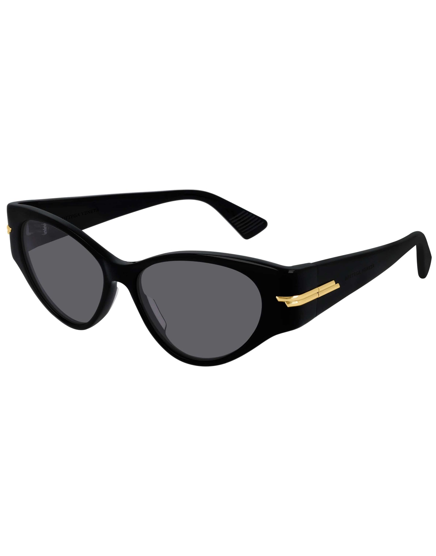 BOTTEGA VENETA-BV1002S 001 Black Acetate Sunglasses-BLACK