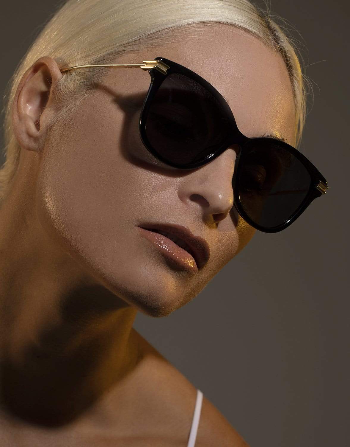 BOTTEGA VENETA-BV1048SA Asian Fit Sunglasses-BLACK
