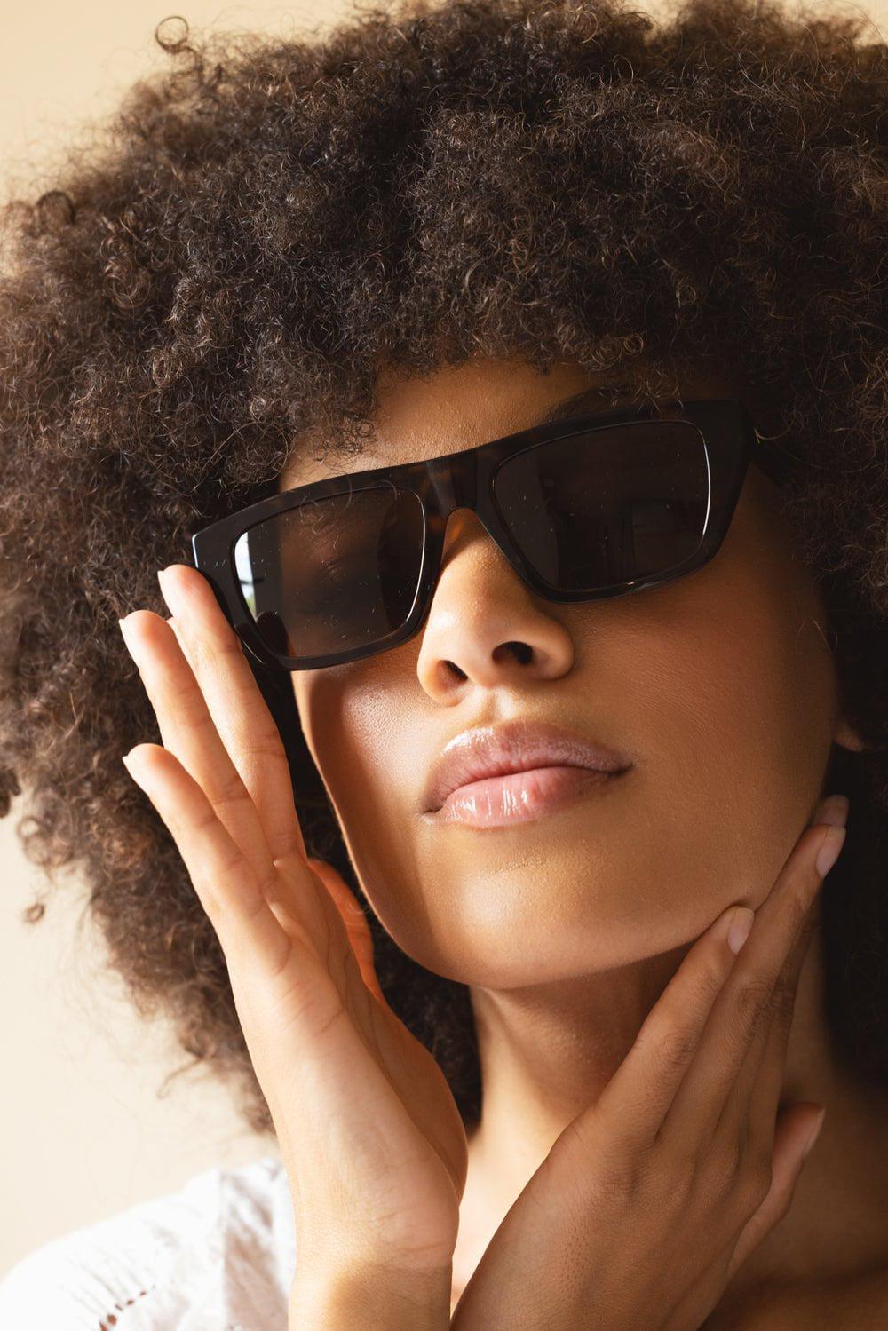 BOTTEGA VENETA-Classic Rectangle Sunglasses-DKHVTORT