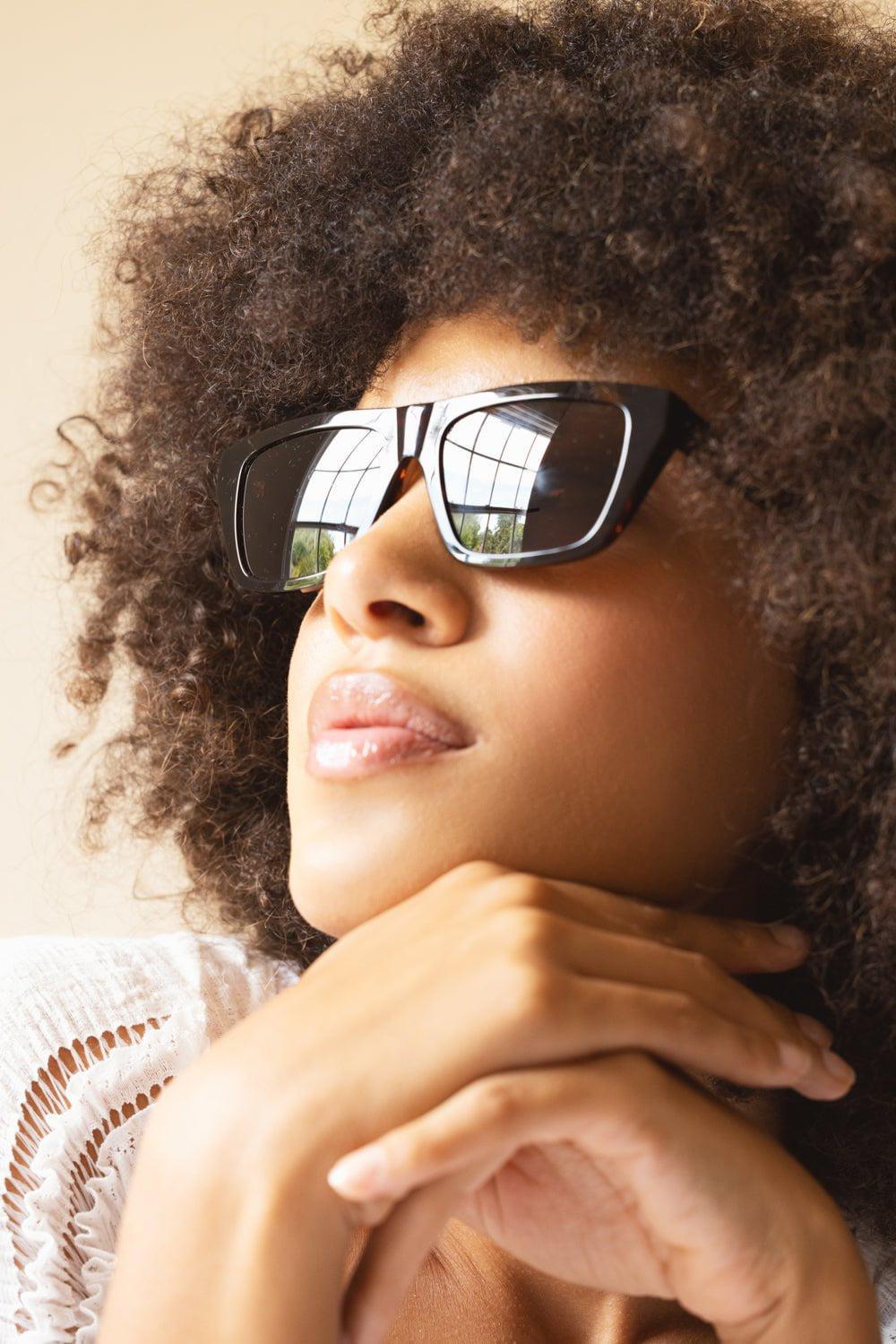 BOTTEGA VENETA-Classic Rectangle Sunglasses-DKHVTORT