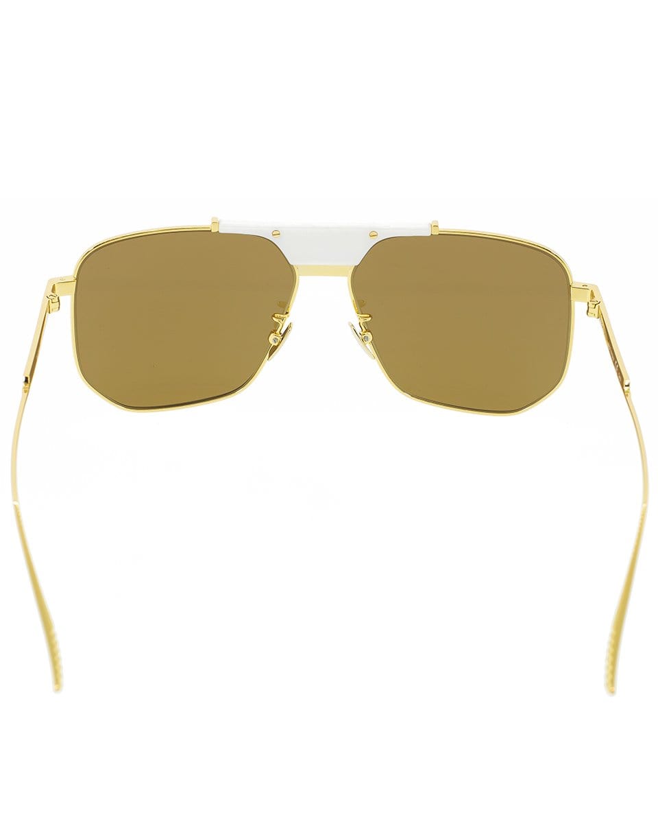 BOTTEGA VENETA-Gold and Brown Classic Sunglasses-GLD/BRN