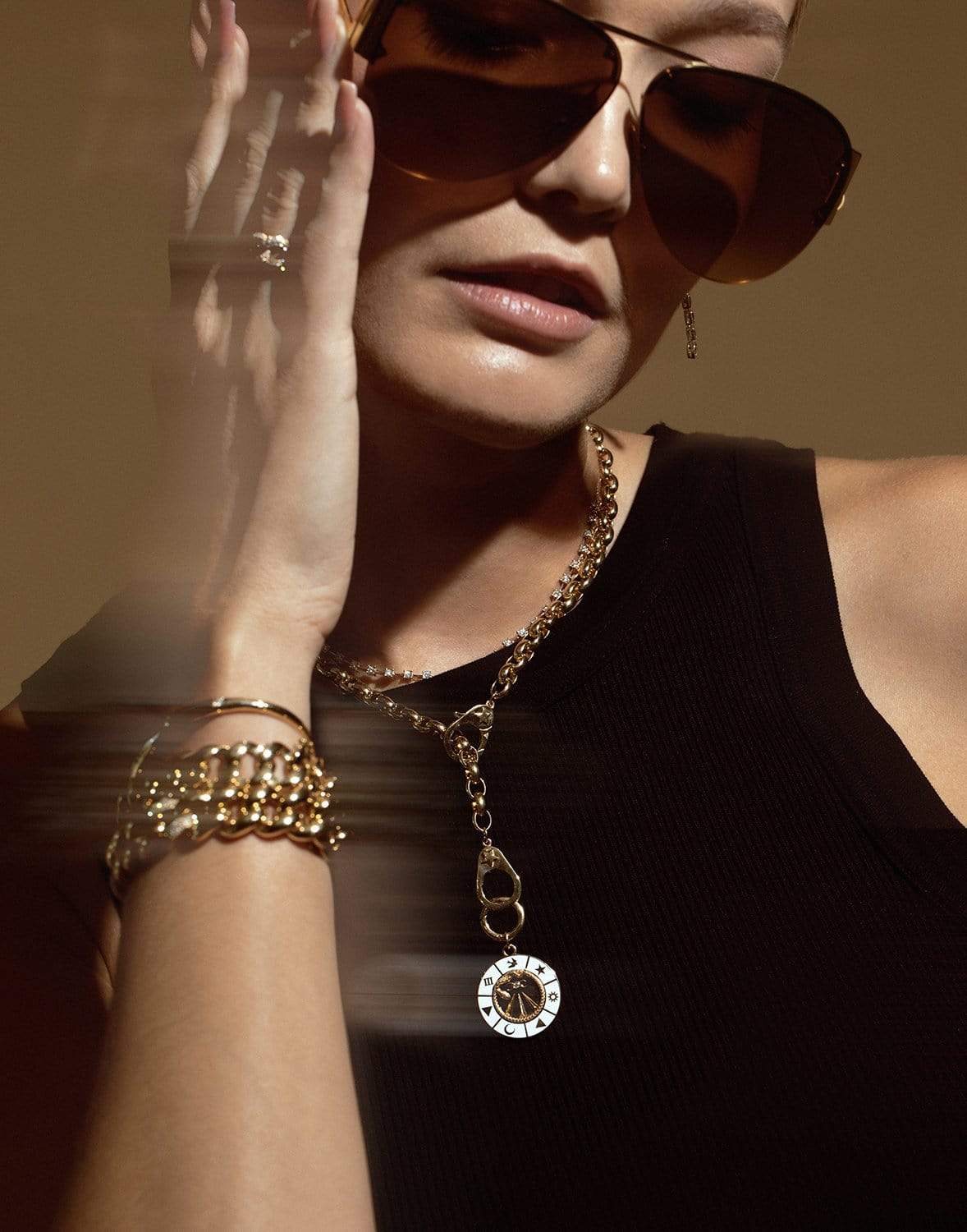 BOTTEGA VENETA-BV1066S Sunglasses-GOLD