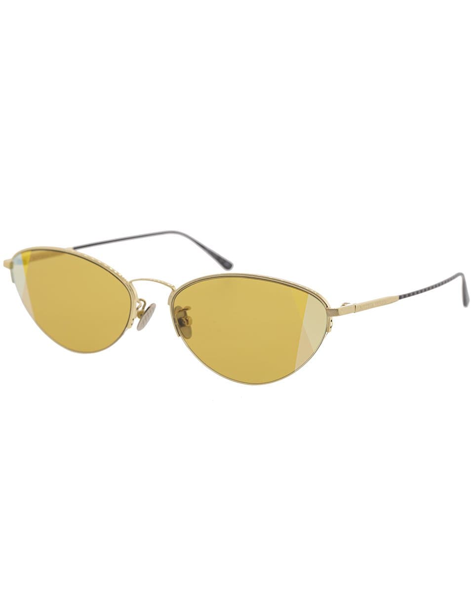 BOTTEGA VENETA-Gold Cat-Eye Sunglasses-GOLD