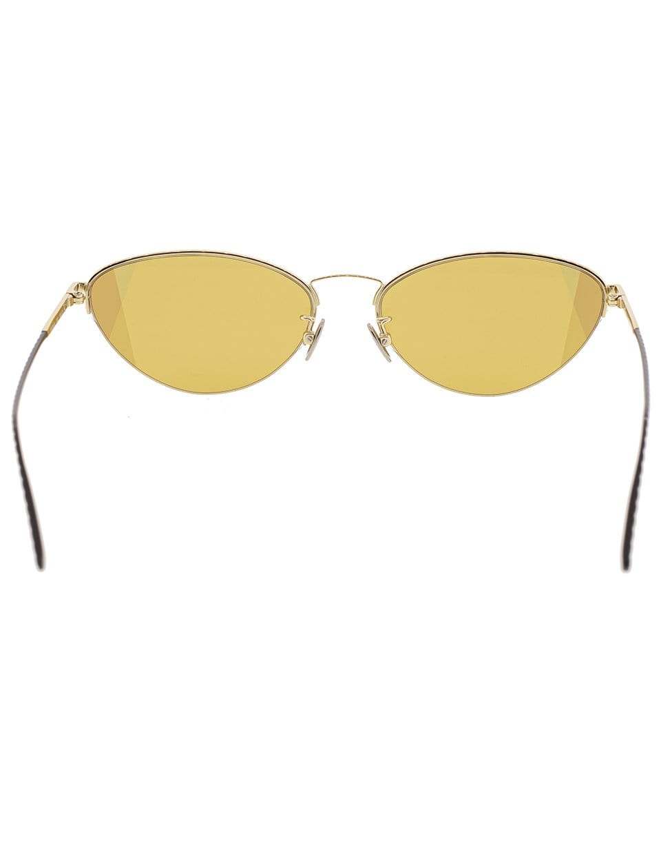 BOTTEGA VENETA-Gold Cat-Eye Sunglasses-GOLD