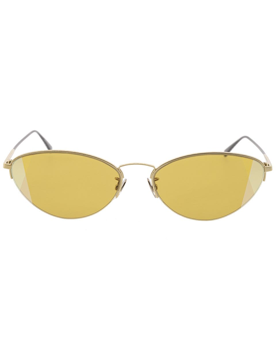 BOTTEGA VENETA-Gold Cat-Eye Sunglasses-GOLD