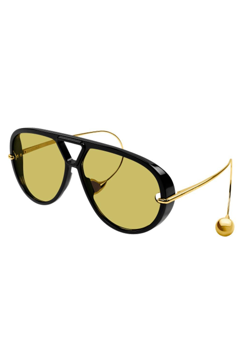 Drop Aviator Sunglasses-BLACK-ACCESSORIESUNGLASSES-BOTTEGA VENETA