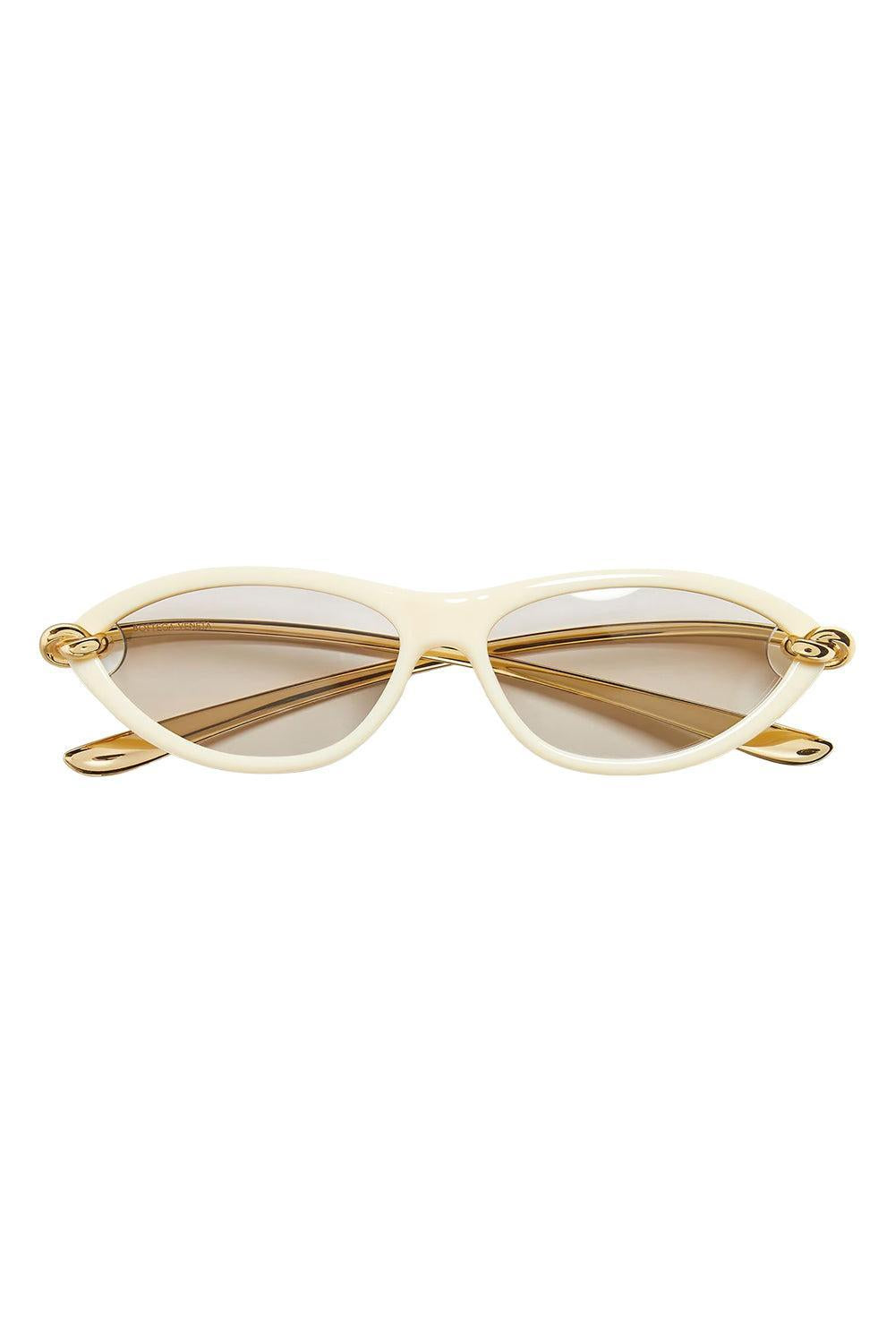 Knot Cat Eye Sunglasses-GOLD-ACCESSORIESUNGLASSES-BOTTEGA VENETA