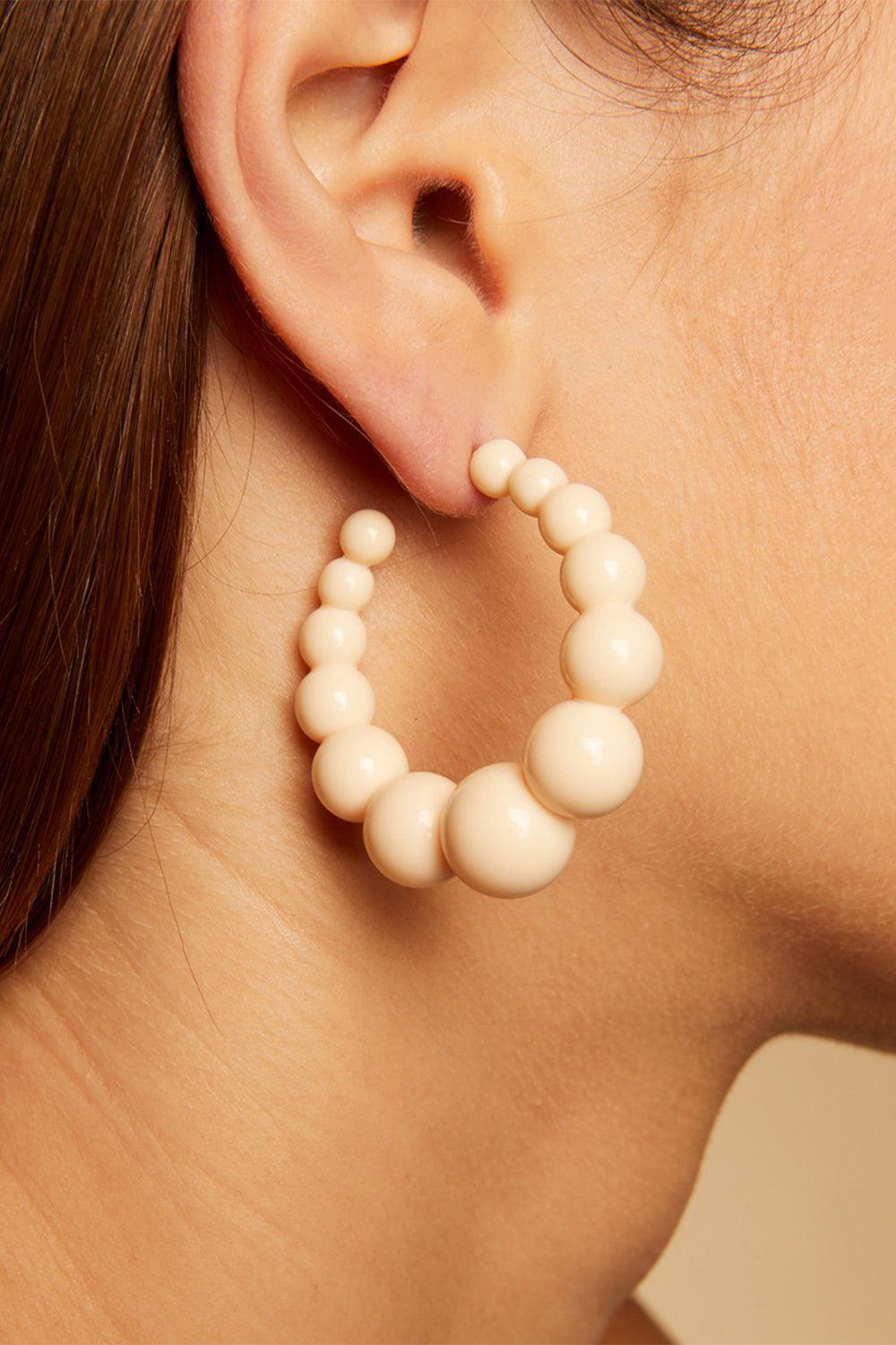 Small Andy Hoop Earrings-CREAM-JEWELRYBOUTIQUEEARRING-GAS BIJOUX