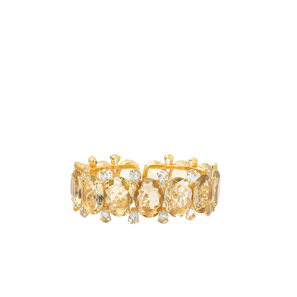 BOUNKIT JEWELRY-Faceted Lemon Aquamarine Cuff-AQUA